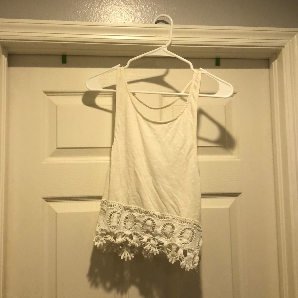 Fringe bottom open back tank top